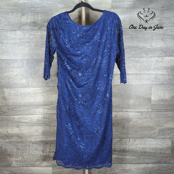 Pink Blush Long Sleeve Lace Mini Dress Size XL - Picture 2 of 6